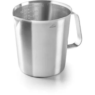Lacor - 62741 - Messbecher, Flüssigkeitsmessgerät, Edelstahl, BPA-frei, 11,5 cm, 1 l