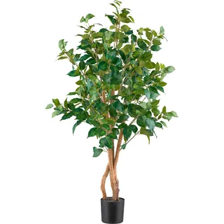 Creativ green Kunstpflanze »Ficus benjamina« mit sehr naturgetreu gestalteten Blättern, grün