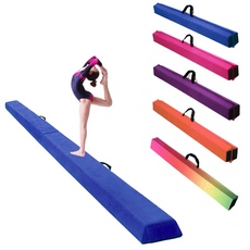 Alondy Gymnastik Faltender Schwebebalken, Balance Balken, Balance Fitness Ausrüstung für Kinder, Training Turnen Übung (275 cm, Blau)