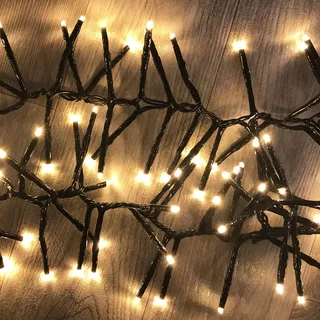 400er Cluster-Lichterkette Weihnachtsbaum-Lichterkette LEDs Innen und Außen warmweiß - dunkelgrün