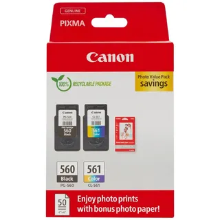 Canon PG-560 schwarz + CL-561 CMY