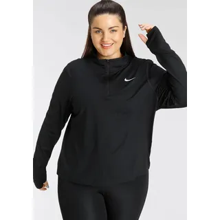 Nike Laufshirt »Element Women's 1/-Zip Running Top (Plus Size)«, schwarz