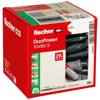 Fischer DuoPower 10x80 S LD mit Schrauben