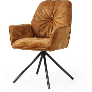 SalesFever Armlehnstuhl mit 360° Drehfunktion Gelb|Grau|Grün|Rosa|Schwarz