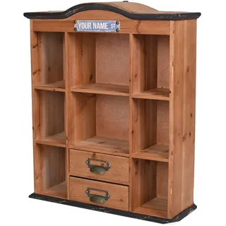 Wandschrank Retro Holzschrank Setzkasten Holzregal Hängeschrank Hängeregal
