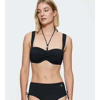 Balconette-Bikini-Top TRIUMPH "Summer Twist DP", Damen, Gr. 42, Cup B, schwarz, Microfaser, Obermaterial: 77% Polyamid, 23% Elasthan, Bikini-Oberteile Balconette-Bikini-Top, Eleganz und Komfort