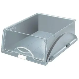 Leitz Ablagekorb A4, Ideales Sortier- und Ablagesystem für Poststellen und Kopierräume, Grau, Sorty, 52310085
