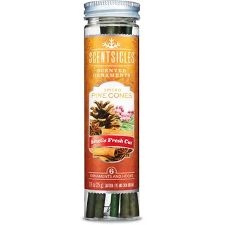 Scentsicles Tannenzapfen-Flasche mit Baumschmuck, 6 Stück, Weihnachten