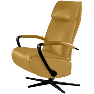 Relaxsessel W.SCHILLIG "rumbaa", gelb (kurkuma z69), B:73cm H:115cm T:84cm, Longlife Xtra-Leder Z69: Das feinnarbige, gedeckte Softleder Z69 besticht durch seine außergewöhnliche Weichheit im trendigen »Vintage-Look«, Hautstärke 0, 9 - 1, 1 mm, Sessel, Relaxsessel, wahlweise mit Doppelmotor, in Größen S, M & L, mit 5-Sternfuß
