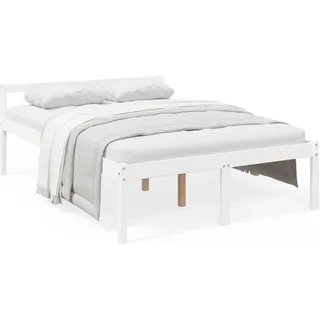vidaXL Seniorenbett Weiß 120x200 cm Massivholz Kiefer - Weiß