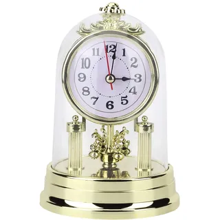 Nicoone Kaminuhr Wohnzimmeruhr im Europäischen Retro- Stil Gold- 4. 3 X 6. 7 in