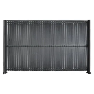 Sichtschutz Garten Kunststoff, PVC, Mazovia 153x250 cm Grau, Wetterfest und UV-beständig, Ganzjähre Modern Sichtschutz für Gartenzaun, Sturmfest Zaun - Grau