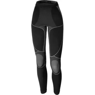 Damen Funktionswäsche lange Unterhose Seamless - Skiunterwäsche - L/XL - Schwarz/Grau - Schwarz