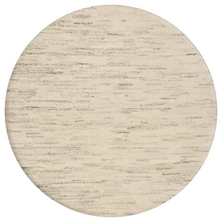THEKO Hadj Uni Wollteppich Ø 150 cm Beige
