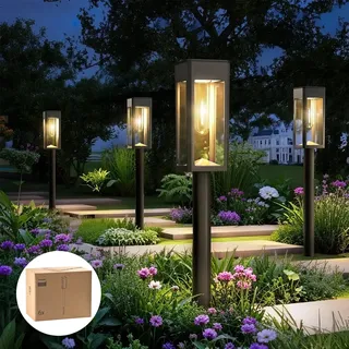 Philips 6 Stück Solarlampen für Außen Garten, 3000K Warmweiß Solar Gartenleuchten, Wasserdicht Außenbeleuchtung Wegeleuchte Deko für Hof, Weg, Terrasse, Rasen