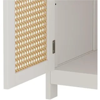 Vicco Waschbeckenunterschrank Rosario Weiß 60 x 60 cm mit 2 Türen und offenem Fach, - Weiß