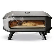 COZZE Starterset Gas Pizza Ofen inklusive Druckminderer mit Schlauch mobiler Pizzaofen Pizzastein Gasgrill bis 400°Grad regelbar mit 34x34 cm Pizzastein