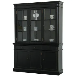 ebuy24 Kredenz schwarz , Schwarz , Holzwerkstoff , 142x200x45 cm , Esszimmer, Anrichten, Buffetschränke