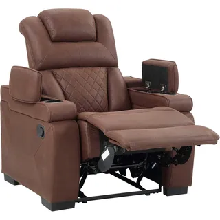 Atlantic Home Collection Relaxsessel Faris Federkern 95 x 110 x 98 cm Braun mit Relaxfunktion