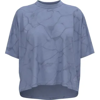 Odlo Laufshirt Damen Kurzarm Active 365 T-Shirt mit Naturfasern und Print I Sport Shirt I Sport Oberteil I Fitness Shirt