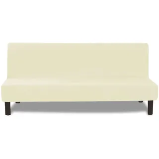 FIGOOO Sofabezug ohne Armlehnen 3 Sitzer Elastisch Sofa Überzug Armloser Waschbar Sofaüberwurf Sofahusse Schonbezug für Clic Clac Couchbezug ohne Armlehne,Beige