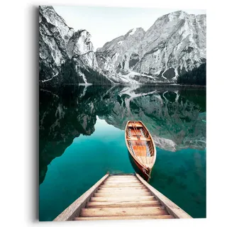 Deco-Panel REINDERS "Berg See", grün (farbe bild(er): grün), B:40cm H:50cm T:2cm, Holzwerkstoff, Bilder, Deco-Panel