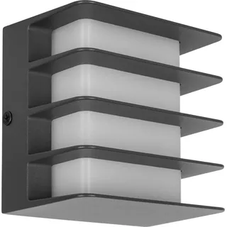 Lutec Außenwandleuchte Gridy Aluminiumguss anthrazit LED 14,5W 3000K warmweiß - Grau