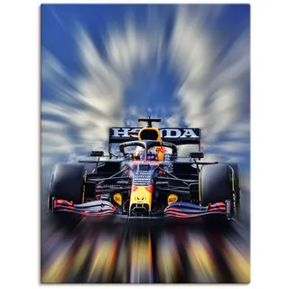 Artland Wandbild »Max Verstappen - Weltmeister der Formel1« Auto 1 Stk. tlg. als Alubild, Outdoorbild, Leinwandbild, Poster, Wandaufkleber, blau