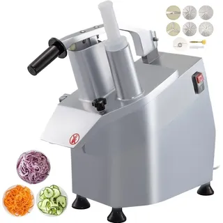Gemüseschneider Deluxe® - Elektrischer Gemüsehobel 550W - 6 Schneidscheiben - Effizienter Motor - Aufschnittmaschine für Gemüse, Obst und Käse - Kommerzielle Nutzung