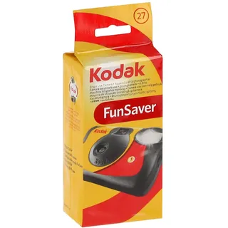 Kodak FunSaver - 35mm Einwegkamera, Blitz automatisch EIN/AUS, LED-Anzeige, automatische Belichtungssteuerung - Schwarz.