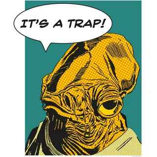 KOMAR Wandbild Star Wars Ackbar 40 x 50 cm