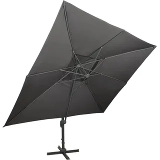 vidaXL Ampelschirm mit Doppeldach Anthrazit 400 x 300 cm - Grau