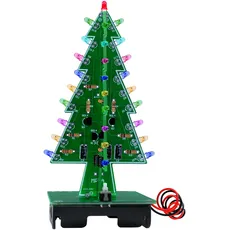 diymore 3D Weihnachtsbaum LED-Blinklicht Set zum selbst Zusammenbauen 7 Farben, Blitzschaltkreis-LED ...