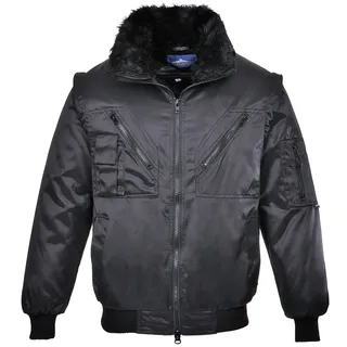 PORTWEST Pilot Jacket, colorBlack talla Large