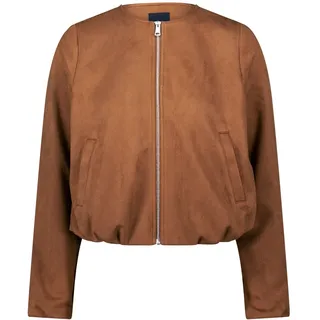 Jackenblazer ZERO "Blazerjacke mit Reißverschluss", Damen, Gr. 42, braun (bright tobacco), Obermaterial: 95% Polyester COOLMAX PES(Coolmax). 5% Elasthan EL., Blazer Jackenblazer