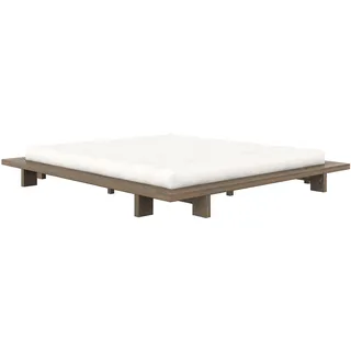 Karup Design »JAPAN BED Bodenbett, Holzrahmen, Futonbett, Jugendbett, Holzbett«, Massivholzbett mit Lattenrost, Kiefer massiv, Doppelbett ohne Kopfteil