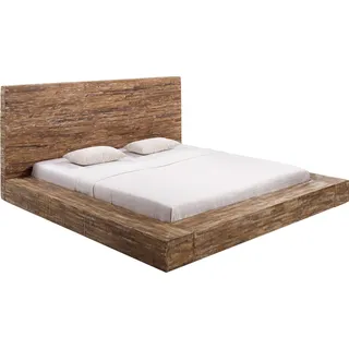 Holzbett Stripe - Braun