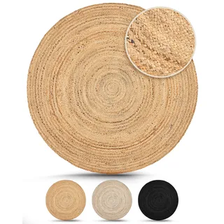 carpetfine Nele Juteteppich 300 x 300 cm Beige