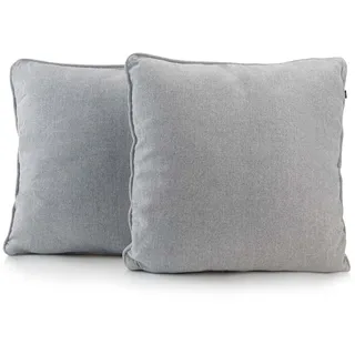 Sofakissen mit Füllung und Bezug - Sofakissen 40x40 cm - Couchkissen Grau 2er Set mit viel Füllung – OekoTex zertifizierte Zierkissen für Sofa & Couch – Bequeme Dekokissen Wohnzimmer, Schlafzimmer