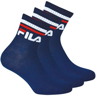 Fila Unisex Socken Uni Socken, 3 Paar, blau, 35-38