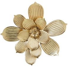 DRW Wandleuchte in Blumenform aus vergoldetem Metall, 4 x 39 x 40 cm