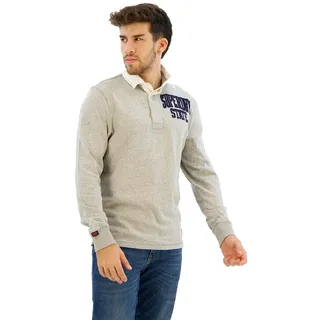 Superdry Vintage Athletic Rugby T-shirt - Vintage Sweat Light Grey Marl - M