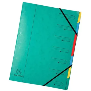 Exacompta Ordnungsmappe 7-tlg A4 Grün