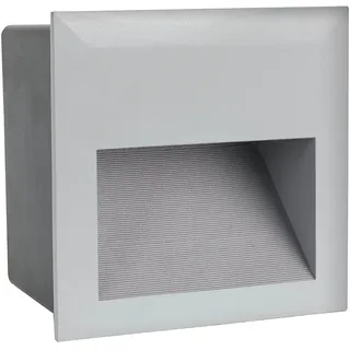 EGLO Zimba-LED 1 flammige Wandeinbauleuchte rund Aluminium Silber