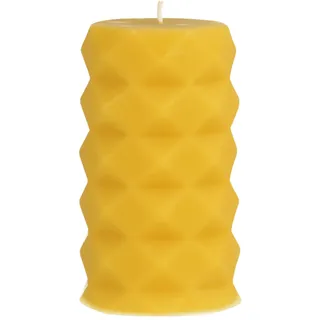 Danilovo Stumpenkerzen aus 100% Bienenwachs – Bienenwachskerzen in Premium-Qualität, Luxuriöses Accessoire für ein Gemütliches Zuhause (1 Stk., 5.5 x 11 cm, Brenndauer 23 Std)