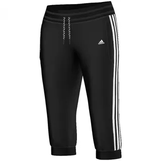 adidas Damen Sporthose Essentials 3-Stripes 3/4, Black/White, S