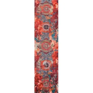 Cazaris Orientteppich , Multicolor , Textil , orientalisch , rechteckig , 80x350 cm , Handmade Quality , für Fußbodenheizung geeignet, rutschfest, in verschiedenen Größen erhältlich, antistatisch, pflegeleicht, strapazierfähig, platzsparend, leicht zusammenrollbar , Teppiche und Böden, Teppiche, Orientteppiche