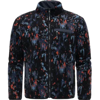 Sweatjacke RAGWEAR "Fleecejacke Tawon Print", Herren, Gr. M, rot (terracotta), Obermaterial: 100% Polyester PES., Sweatjacken Sweatjacke