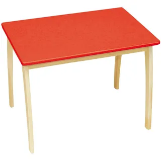roba Kindertisch Roba 76 x 52 x 56 cm Buche massiv lackiert rot