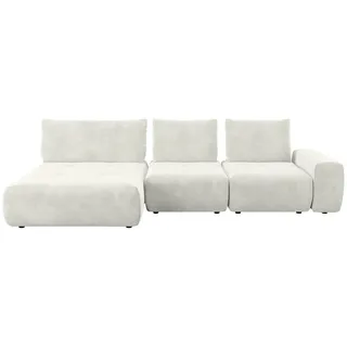 Xora Ecksofa , Creme , Textil , Ottomane links, L-Form , 347x174 cm , Typenauswahl, Stoffauswahl, seitenverkehrt erhältlich, Hocker erhältlich, Rücken echt, individuell planbar, Armteil links , Wohnzimmer, Sofas & Couches, Wohnlandschaften, Ecksofas